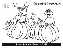 Blue Bucks pumpkin coloring sheet image