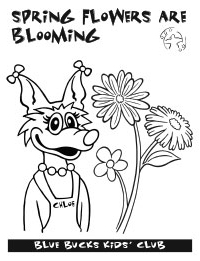 Blue Bucks spring coloring page. 