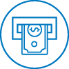 Icon representing 100+ fee-free ATM network for checking accounts