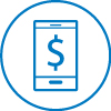 Icon representing mobile banking for checking accounts