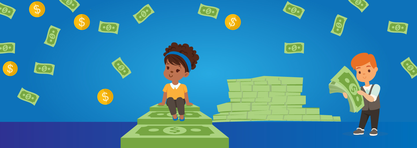 Blog hero image for teaching kids financial responsibility.   