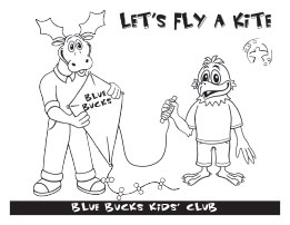 Blue Bucks spring coloring page. 