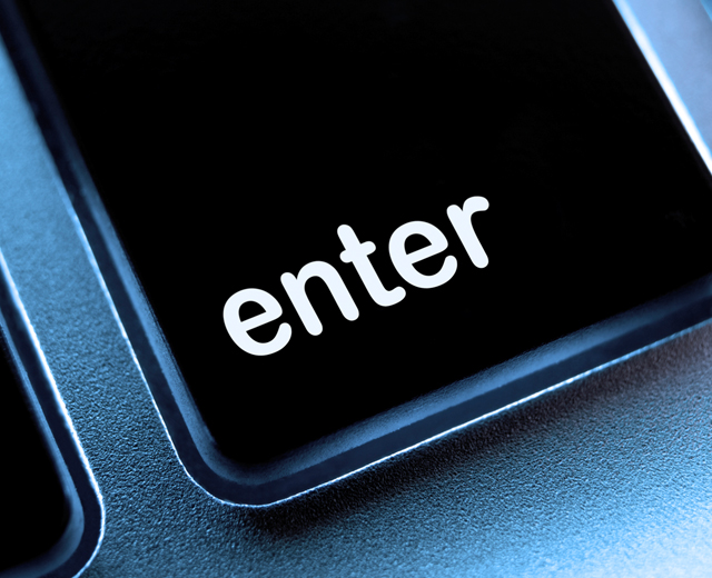 image of enter key on keyboard
