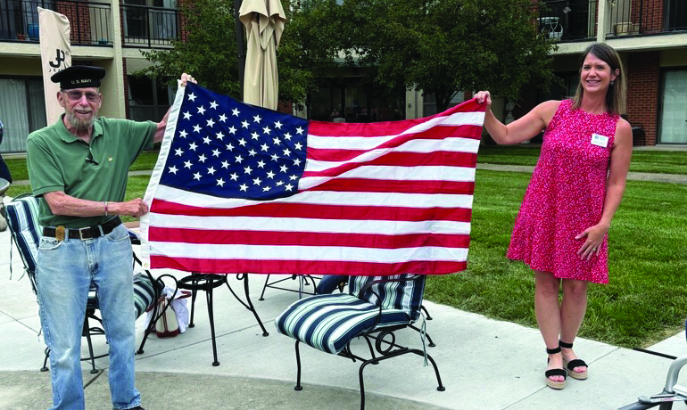 Our Lady of Mercy Country Home flag presentation.