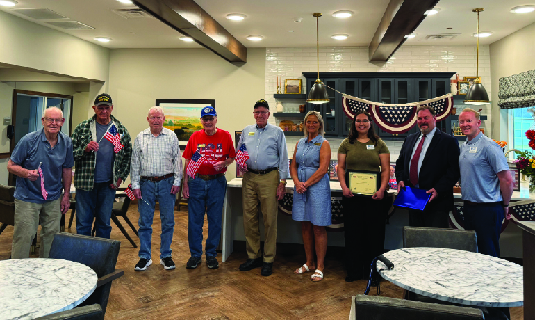Cedarhurst of Salina flag presentation.