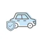 Shield protecting car.