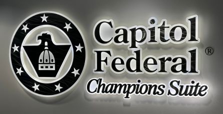 Leadership-Kansas_Session-8_1.jpg Capitol Federal® Champions Suite sign.